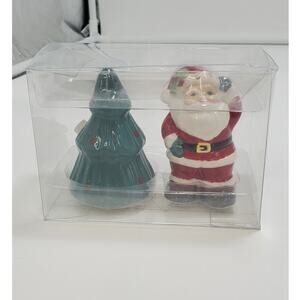 Santa and Christmas Tree Salt and Pepper Shakers Celebrate It, NEW